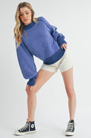 Royal Blue Bell Sleeve Sweater