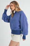 Royal Blue Bell Sleeve Sweater