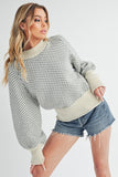 Royal Blue Bell Sleeve Sweater