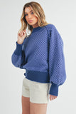 Royal Blue Bell Sleeve Sweater