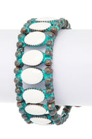 Faux Turquoise Scallop Bracelet