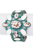 Faux Turquoise Scallop Bracelet