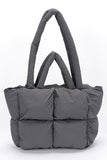 Quilted Puffer Convertible Tote Bag