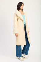 Fur Collar Trench Coat