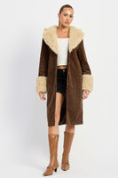 Fur Collar Trench Coat