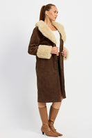 Fur Collar Trench Coat