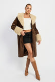 Fur Collar Trench Coat