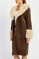 Fur Collar Trench Coat