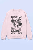 Resting Witch Sweatshirt Halloween