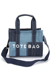 Patch Denim Iconic Tote Bag