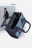 Patch Denim Iconic Tote Bag