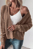 Women  Open Knit Drop Shoulder Sweater Cardigan