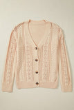 Women  Open Knit Drop Shoulder Sweater Cardigan