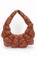 Crinkle Faux Leather Shoulder Bag