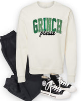 Grinch Please Graphic Sweatshirt