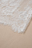 Solid Lace Patchwork Short Sleeve Maxi Dress