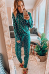 Green Christmas Top and Pants Lounge Set