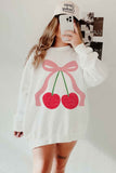 Cherry Box Graphic Crew Neck Sweatshirt