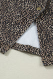 Elliana Leopard Print Slim Button Up Vest