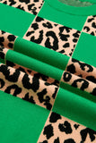 Leopard Checkered Short Sleeve PLUS Sweater