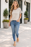 Leopard Striped Loose T Shirt