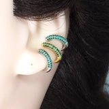Colorful CZ Round Ear Cuff, Sku#B355