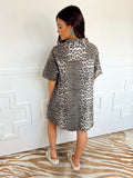 The Lucy Leopard Button Up Dress