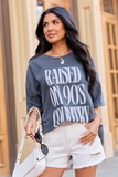 Raised On 90's Country Charcoal Oversized Graphic Tee