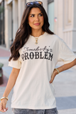 Somebody's Problem Ivory Graphic Tee