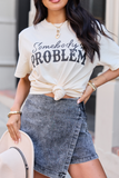 Somebody's Problem Ivory Graphic Tee