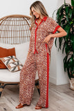 Nyla Contrast Leopard Lounge Set