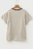 Leopard Striped Loose T Shirt