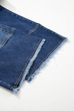 Aleah Hem Wide Leg Denim Jeans, Pants
