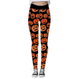 Halloween Women's Yoga Pants Pumpkin Skull