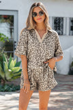 Cheetah Leopard Printed 2pc Short Set