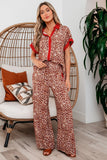 Nyla Contrast Leopard Lounge Set