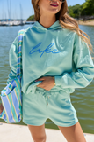 Lake Script Mint Graphic Hoodie