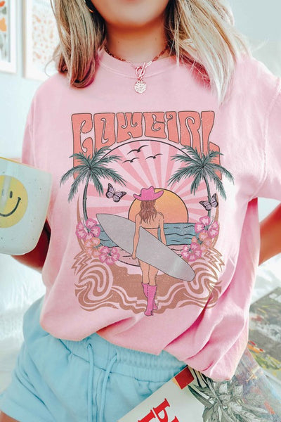 Cowgirl Surf Graphic Tee