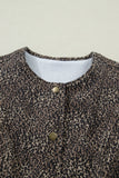 Elliana Leopard Print Slim Button Up Vest