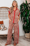 Nyla Contrast Leopard Lounge Set