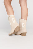 Western High Ankle Boots with Flames