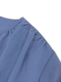 Plus Size V-Neck Long Sleeve Blouse