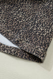 Elliana Leopard Print Slim Button Up Vest
