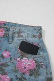 Esme Floral Print Bootcut Jeans