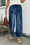 Aleah Hem Wide Leg Denim Jeans, Pants