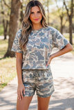 Mya Camo Loose Tee Set