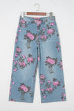 Esme Floral Print Bootcut Jeans