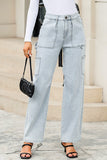 Jazlyn Cargo Light Wash Denim Jeans