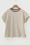 Leopard Striped Loose T Shirt