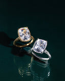 Sterling Silver Elongated Cushion Cocktail Ring 4ct & 8ct